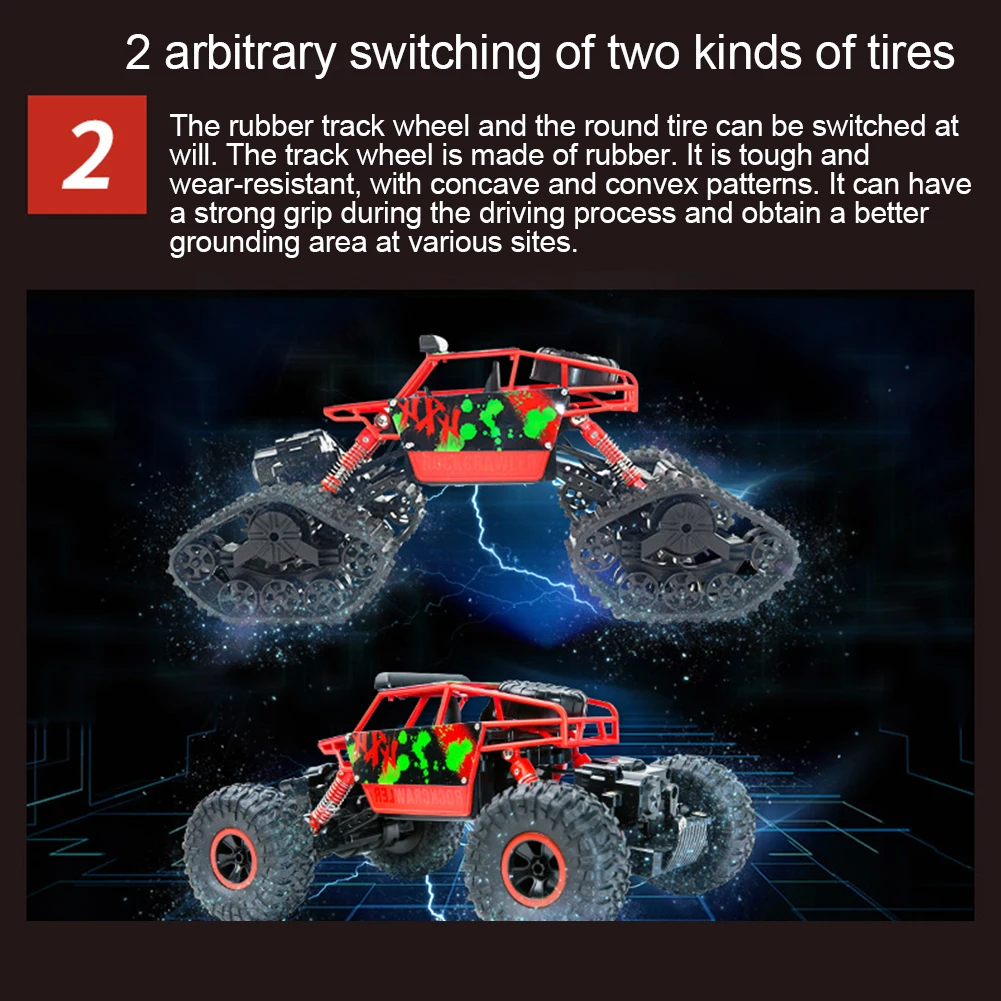 1/18 2WD высокая скорость RC внедорожный альпинистский гусеничный автомобиль снег трек детская игрушка