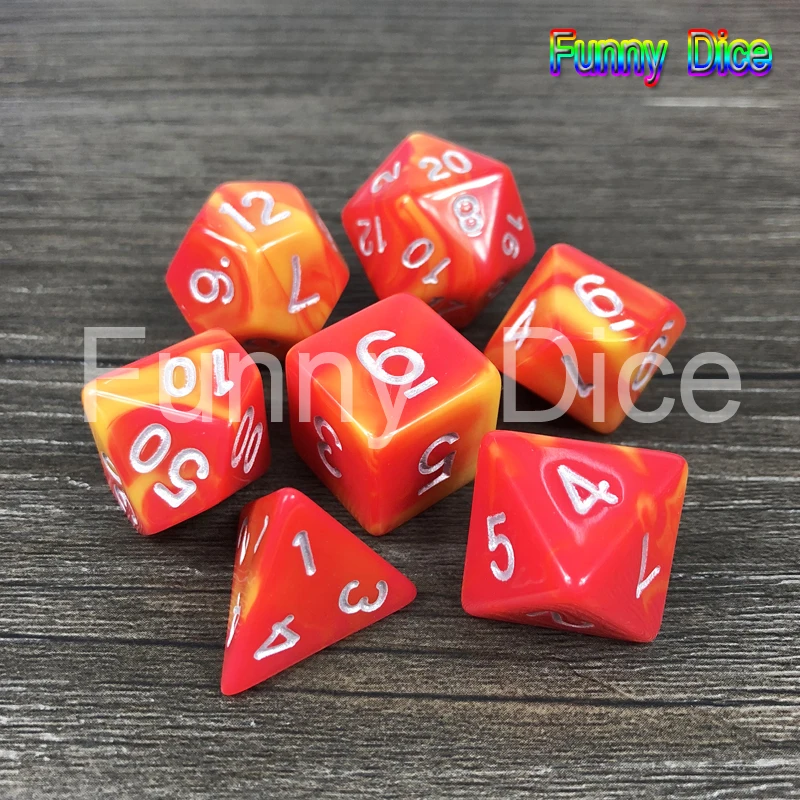 2 цвета s мульти сторонний Набор кубиков для D & RPG кемпинга путешествия детская