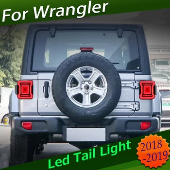 

LED Round Tail Light For Jeep Wrangler Unlimited JL Led Taillight Running Brake Light Turn Signal Reverse Light