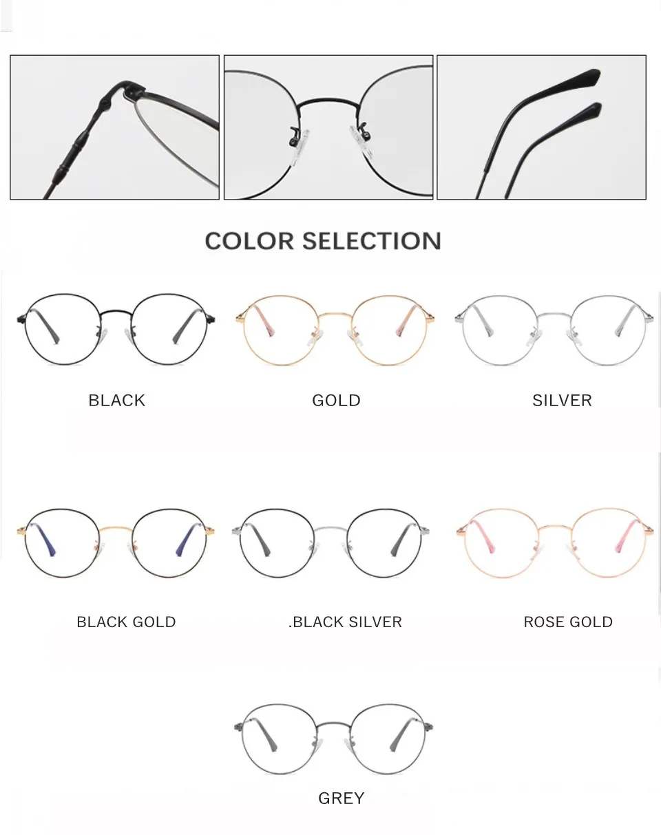 Классические женские круглые оправы для очков, мужские овальные прозрачные очки, женские ретро очки для близорукости, оптические оправы, металлические прозрачные линзы, очки oculos