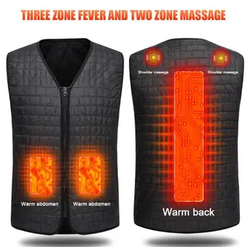 

USB Infrared Heated Vest Men Women Unisex Winter Outdoor Thermal Electric Heating Jacket Waistcoat for Camping Hiking Cycling