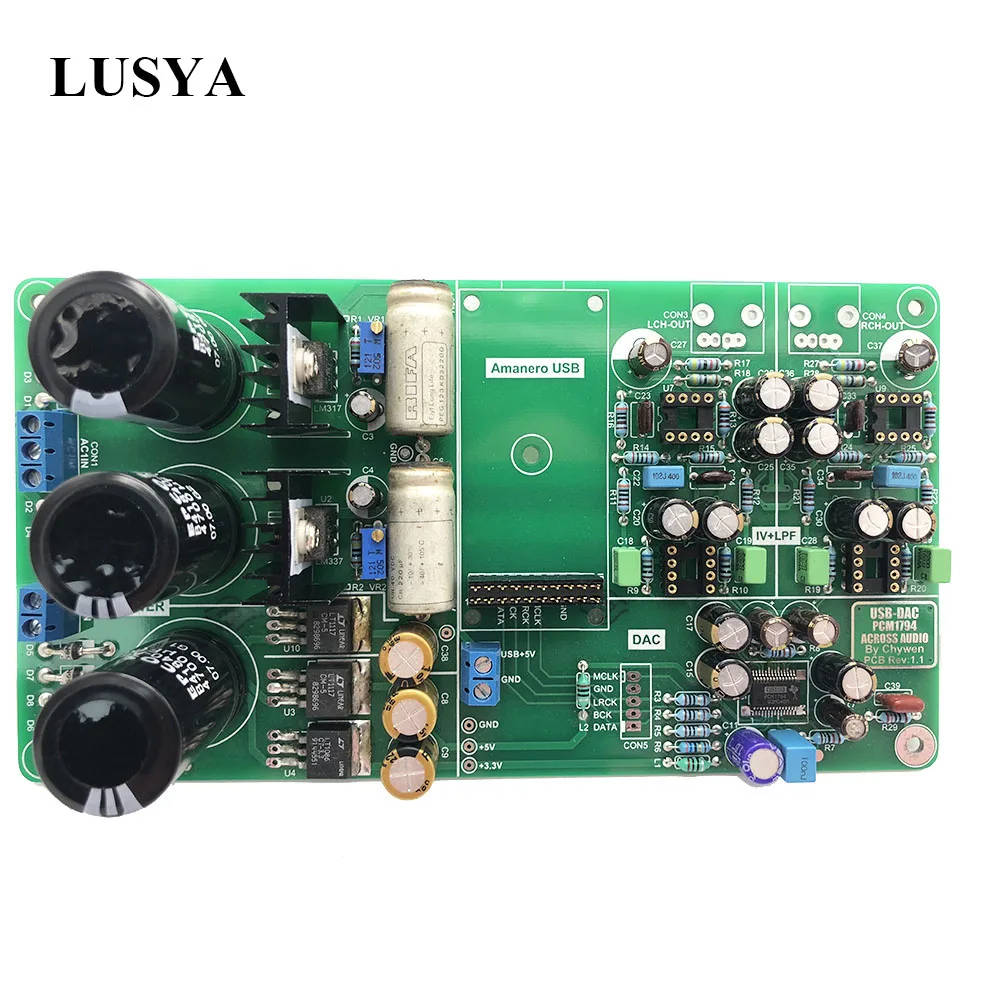 Итальянский USB декодер Lusya PCM1794A DAC moudle T1238|Усилители мощности| |