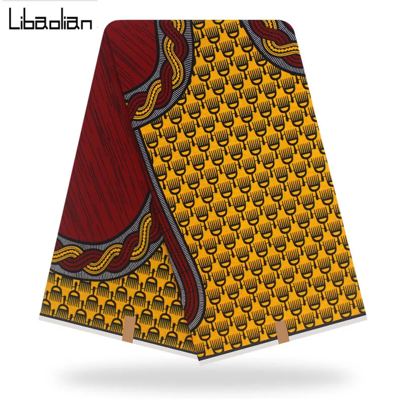 Африканская ткань настоящий воск принт Нигерия Анкара хлопок 6 ярдов/африканская-воск-Принт швейная ткань голландский высокое качество F910-21