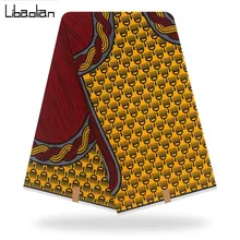 Африканская ткань настоящий воск принт Нигерия Анкара хлопок 6 ярдов/африканская-воск-Принт швейная ткань голландский высокое качество F910-21