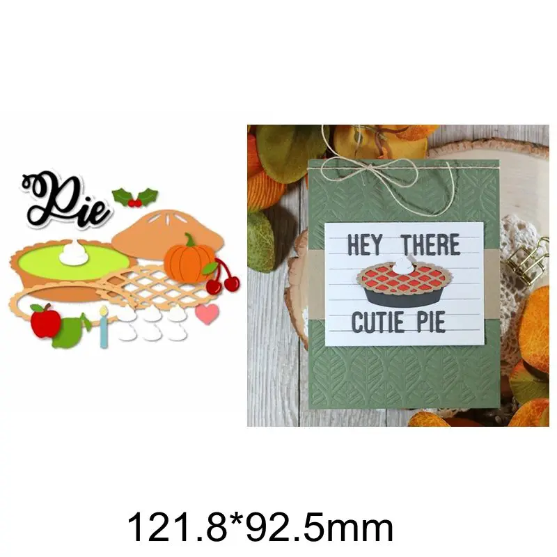 

8-piece Set Food Pie Cake Pumpkin Cream Fruit Frame Metal Cutting Dies Making Cute Cards Funny Paper 2019 New DIY Handmade Dies