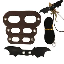 

Adjustable Reptile Leash Bearded Dragon Lizard Harness Wing Traction Rope Set