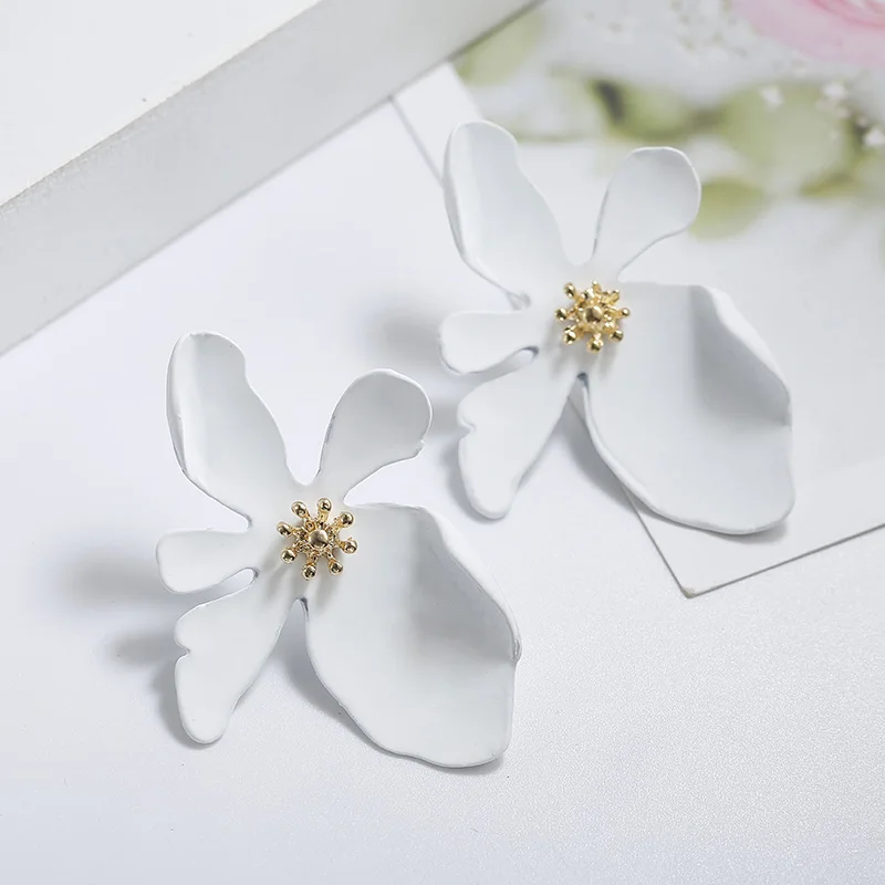 Корейский стиль милые цветочные серьги-гвоздики для женщин новые модные красивые серьги Femme Brinco ювелирных изделий - Окраска металла: ez49bai