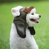 Chapeau de pilote en cuir pour chien, chapeau chaud pour grand chiot, amusant, Cosplay, cadeau de noël pour chien ► Photo 2/6