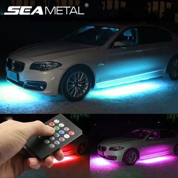 

SEAMETAL Car Underbody Lights APP/ Remote Control RGB Led Strip Underglow Decorative Atmosphere Lamp Cars Underbody System Light