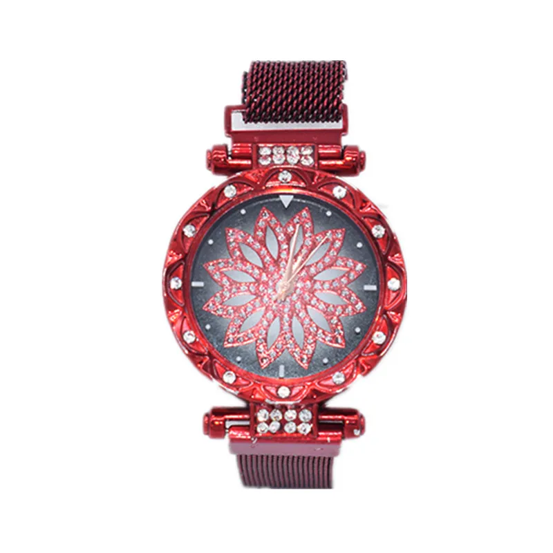 

Douyin Celebrity Style Diamond Set Fortunes Watch Star WOMEN'S Watch Magnet Milan Mesh Belt Watch Fashion Women's Watch