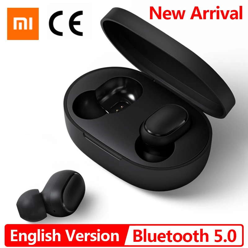 

English Version Xiaomi Mi True Wireless Bluetooth Earbuds, Stereo Bass Wireless Noise Reduction Headset Handsfree AI Control
