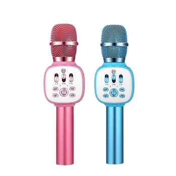 

Fashion Karaoke Microphone Bluetooth Speaker Handheld Microphone Wireless Multifunction for Home KTV DQ-Drop