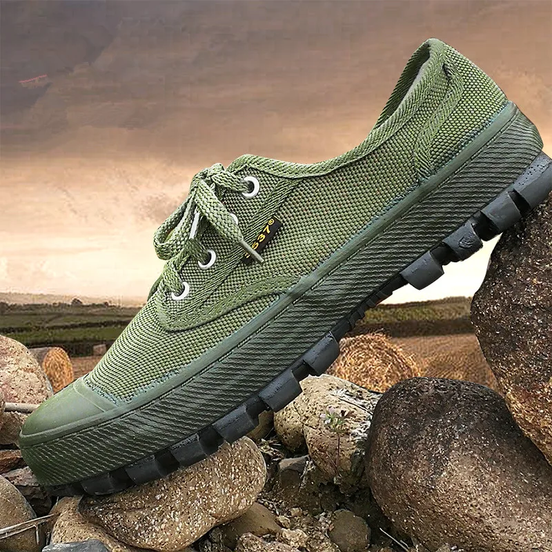 

High Quality Green Tactical Military Shoes Combat Army Canvas Shoes Men Climbing Sport Supplies