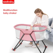 Seebaby 4 в 1, Детский шейкер, светильник, переносная детская кроватка, детская корзина для сна, детское гнездо с москитной сеткой