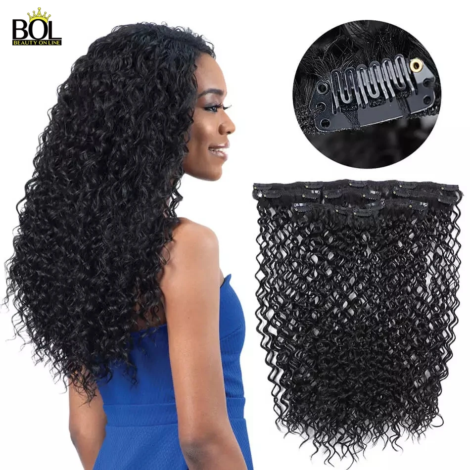 Clip Hair Extensions Human Hair Natural Hair Extensions Curly