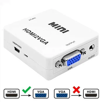 

COOL DIER mini HDMI to VGA Adapter HDMI2VGA Converter Digital Analog HD 1080p For PC Laptop Tablet Displayer HDMI VGA