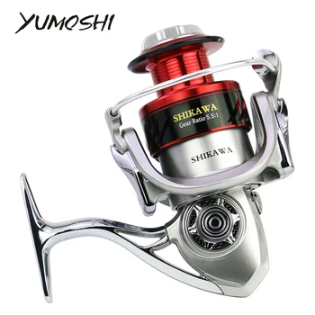 

Carp Spinning Fishing Reel 13+1BB Ratio 5.5:1 1000-7000 Double Color Spools Metal Body Sea Boat Jigging Fishing Reel