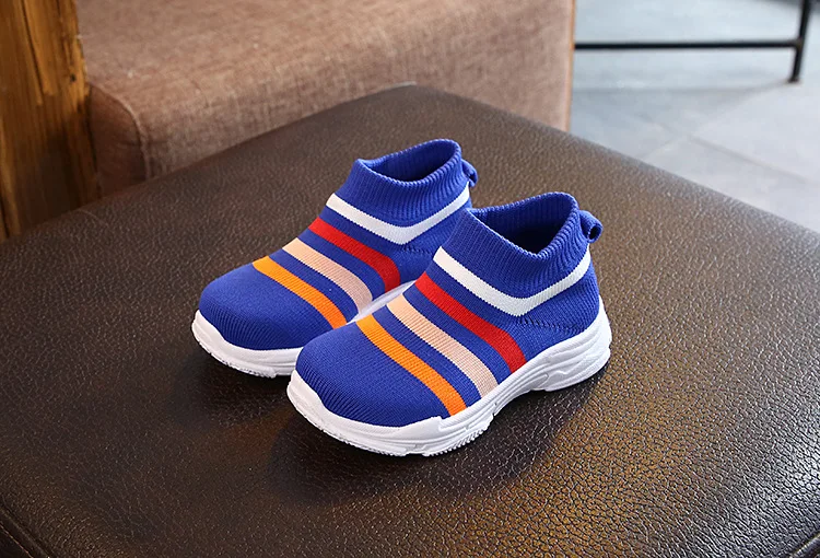 Sapatos de Corrida Infantil da Criança Crianças Sapatos Meias Tênis Malha Respirável Lazer Criança Esportes Meninos Meninas Sapatilha Primavera - Outono Net 5 Mamãe e Bebê