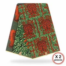 Анкара африканская ткань 12 ярдов Хлопок нигерийский стиль швейная африканская вощеная ткань принтом Гана для свадебного платья 11016