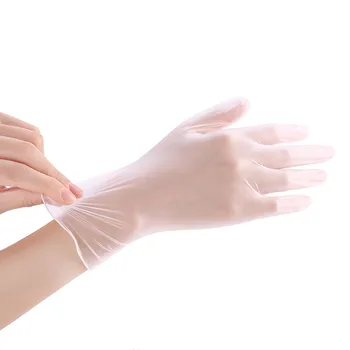 

100PCS Transparent Disposable Gloves Latex Dishwashing/Kitchen/Work/Rubber/Garden Gloves Universal For Left Right Hand
