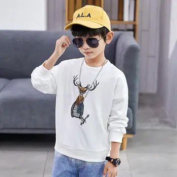 

Teenage Boys Sweatshirts Spring 2020 Korean Children's Clothing Baby Child Sweatshirts for Boys Kids Clothes With Deer Costume