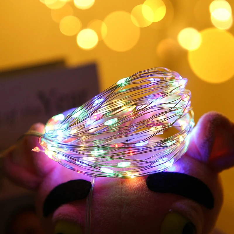 Outdoor String Lights Waterproof Flexible Fairy Lamps USB Starry String Battery Light Garland Micro LED Copper Wire For Festival string lights for bedroom