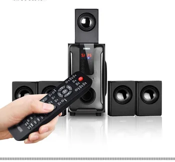 Sistema de altavoces de cine en casa de 5,1 canales, Bluetooth USB SD FM Radio Panel táctil de Control remoto, Dolby Pro Logic Surround Sound