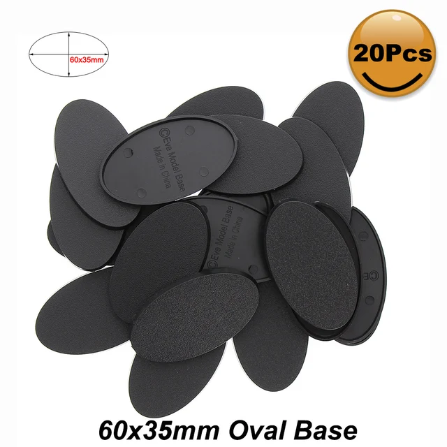 MB660 20pcs/40pcs/80pcs Oval Bases 60X35mm Oval Base Plastic Bases For Miniature Wargames Table Games  5