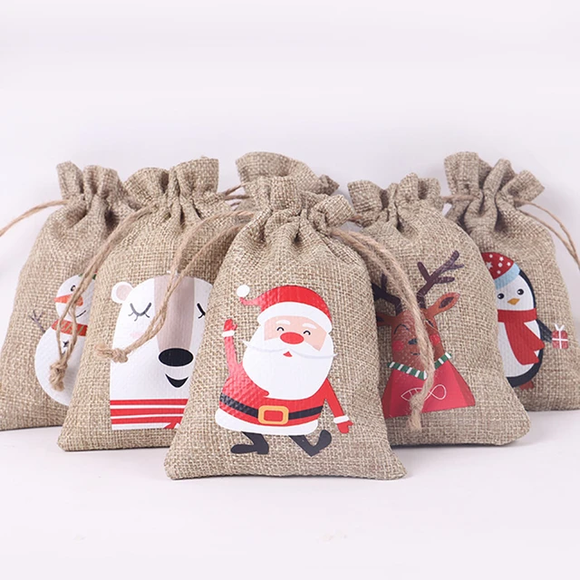 5pcs Cloth Jute Bag Sack Cotton Bag Drawstring Burlap Bag Jewelry Bags  Pouch Little Bags For Jewelry Display Storage Gift Bag - AliExpress