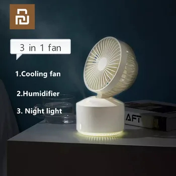 

Youpin Wellsmart 3 in 1 Mini Cooling Fan Spray humidification Bladeless Desktop Fan Mist Humidifier portable LED Night Light FAN
