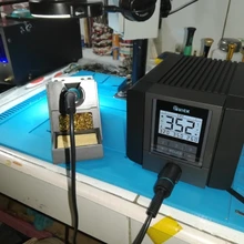 Бесплатно аутентичный паяльник станция 110 в 120 В светодиодный дисплей с одним паяльником для материнская плата телефона ремонт