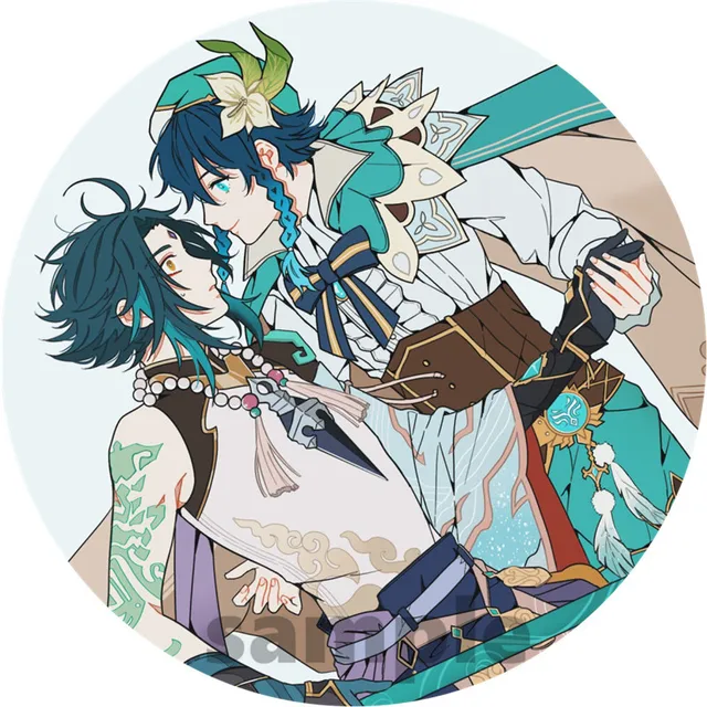 Free Shipping 58mm Online Game Genshin Impact Brooch Pin Cosplay Badge Accessories For Clothes Backpack Decoration gift 15