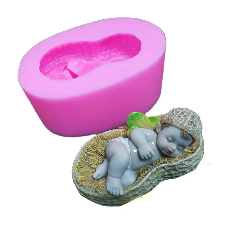 

3D Sleep Baby Candy Chocolate Silicone Molds Party Fondant Cake Decorating Tools Sugar Paste Resin Clay Soap Candle Moulds K788