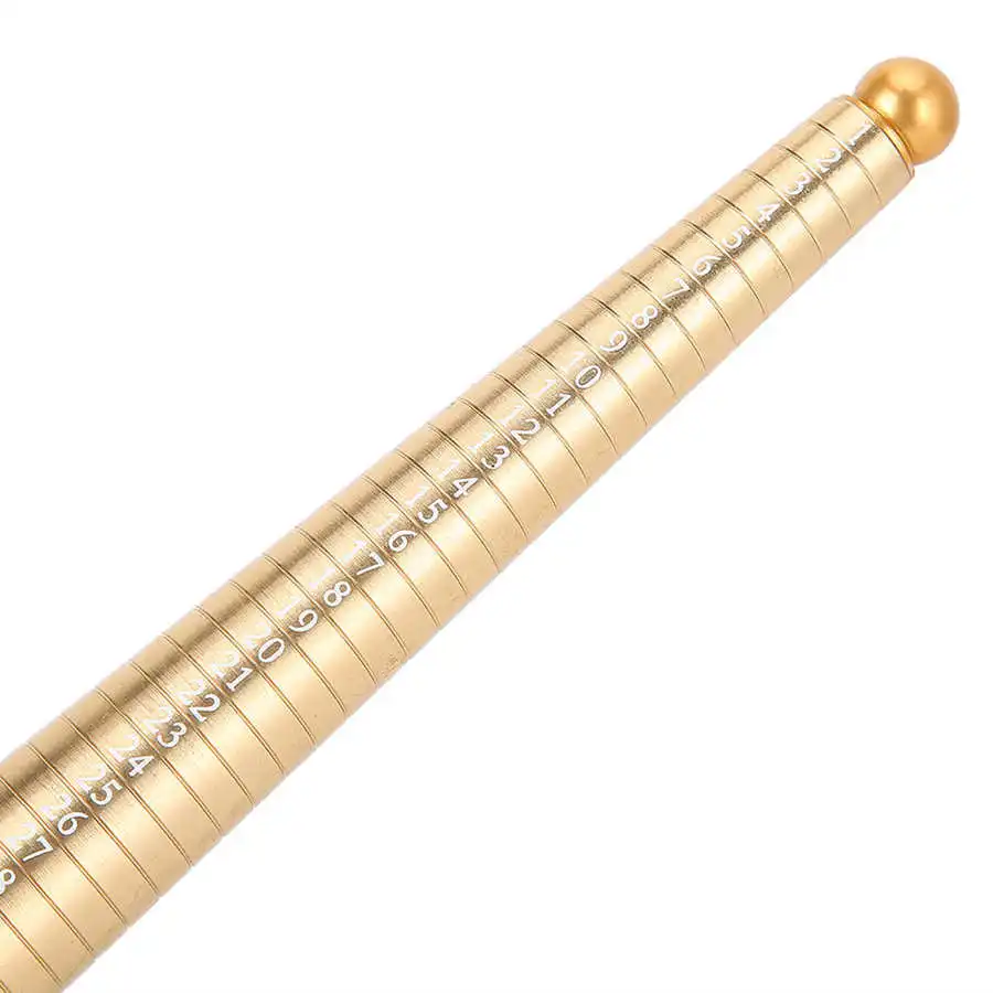 Ring Size Mandrel Stick Finger Gauge Ring Sizer Ring Size Measuring Stick Copper HK Size Ring Jewelry Making Tool for Jeweler - Image 5