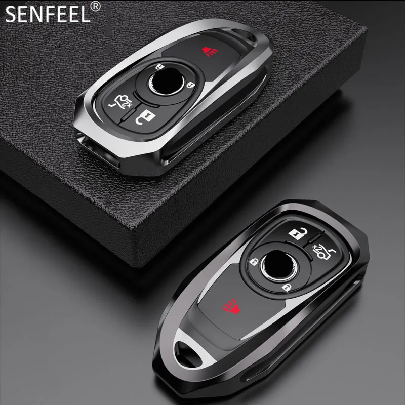 

Zinc Alloy Car Key Case Cover For Buick Envision Vervno GS 20T 28T Encore NEW LACROSSE Opel Astra k Accessories Keychain
