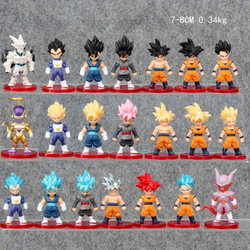 16 pcs//set Dragon Ball Z Action Figures Super Saiyan Son Goku Vegeta Toy Gift