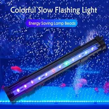 

Colorful Fish Tank LED Lightings Waterproof Aquarium Light Bubble Light Portable Bar Strip Light LED Aquatic Lamp Submersible
