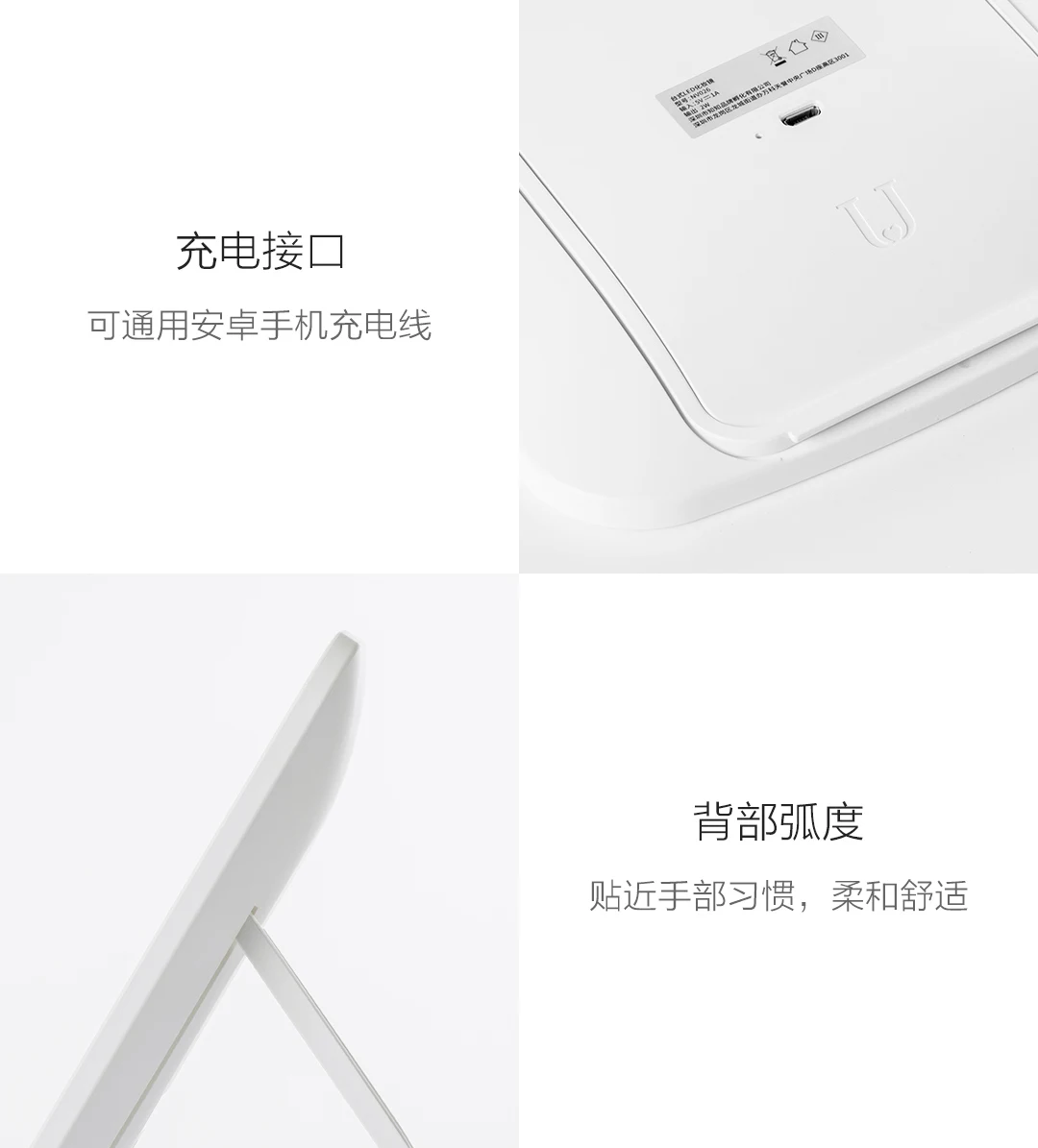 Xiaomi Mijia интеллектуальное портативное зеркало для макияжа настольное светодиодное освещение Складная Лампа зеркало для спальни настольное Adajustable