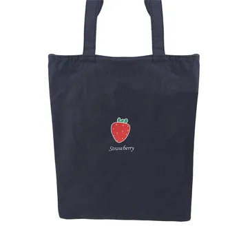 

Women Shopping Bag Cartoon Fruit Patterns Shopping Bag Simple Leisure Student Daily Use Large Capacity Tote Bags Femme