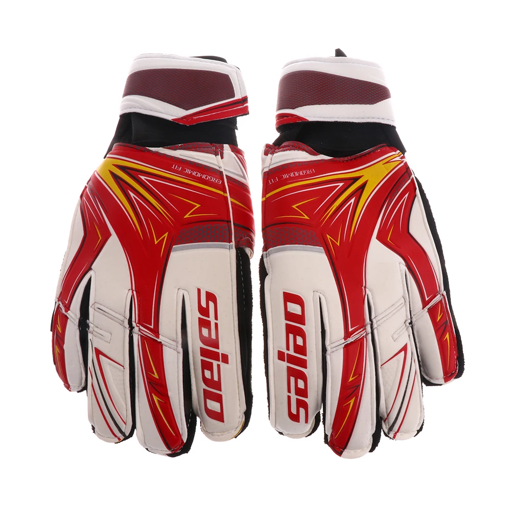 

Soccer Goalie Goalkeeper Gloves Pro Football Finger Saver For Junior / CHILDREN