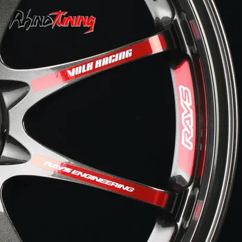 

4pcs set Rays Volk Racing Car Wheel Spoke Sticker For TE37 SL CE28 GramLights Auto Rim Label Styling