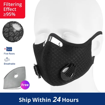 

Cycling Face Mask Filter Anit-fog Breathable Dustproof Bicycle Respirator Reusable Sports Protection Pollution Mask Breathable