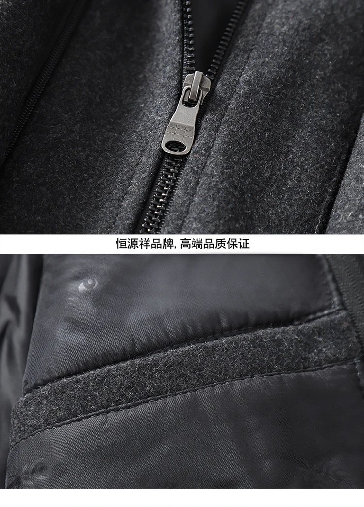 GustOmerD2019 Autumn and Winter Fashion Mens Wool Coat In The Long Section Thick Warm Warm Slim Coat Solid Color Casual Coat Men