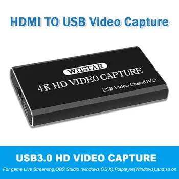

4K 30Hz HDMI TO USB 3.0 Video Capture Compatible 1080P Live Streaming Video Game Grabber For Windows For OS X Operating System