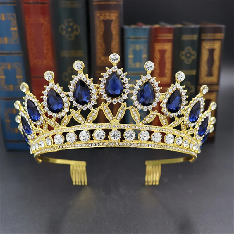 Crystal Queen Tiara Crown Wedding Bridal Diadem For Women Head Jewelry Accessories Lady Hair Ornaments Bride Pageant Headpiece