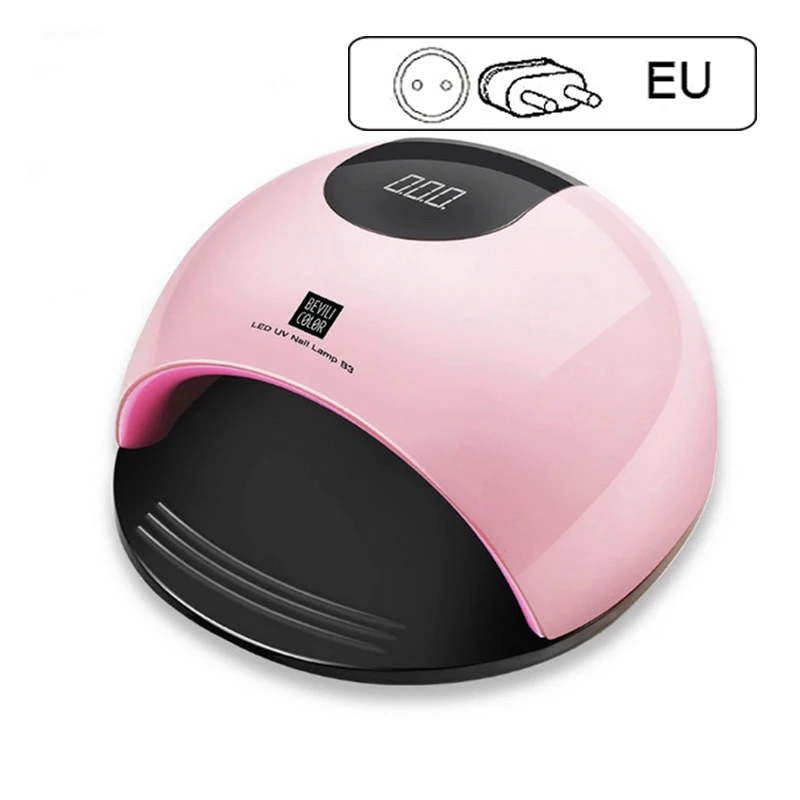 B3 80W EU Plug B3 профессиональный светодиодный УФ лампа 80 Вт Сушилка для ногтей гель двойной источник света маникюрная машина для отверждения Гель-лак для ногтей салонный Инструмент Горячий - Цвет: B3 80W EU Plug