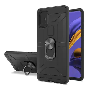 

200pcs/lot For Galaxy S20 Ultra S20 Plus Heavy Duty Shockproof Military Hard Case with Ring Kickstand For Samsung Galaxy A51 A71