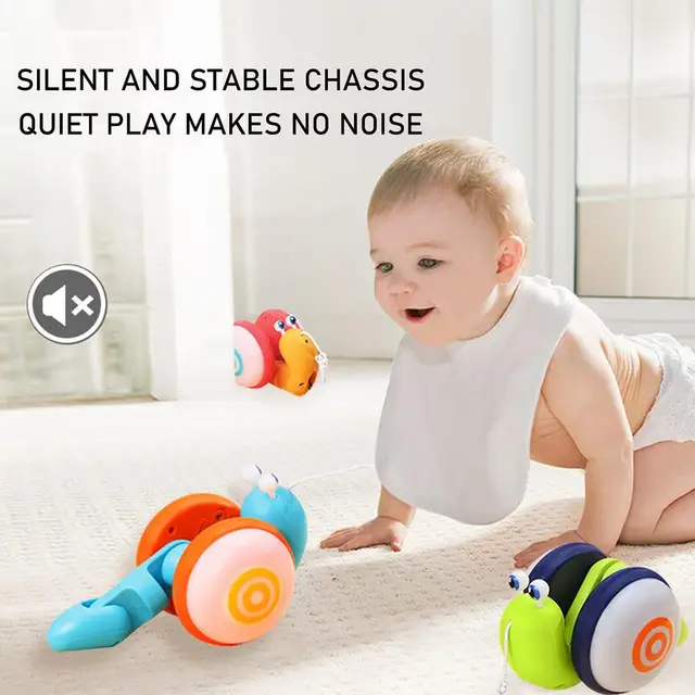 Baby Cartoon Snail Car Pull Rope Toy Drag Vehicles Rattles Educational Plastic Pull Along Toy Baby Learn Walk Toy Gifts Dropship 2