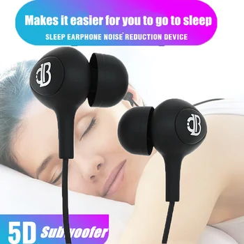 

Sleeping Earphone Headphones Lightweight Anti-noise for Children Kids Student Sleep 3.5mm Soft Earbuds with Mic for Sony Samsung