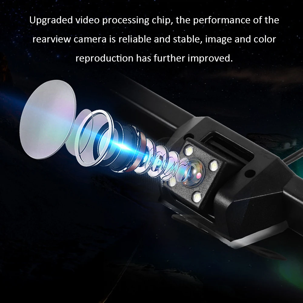 

New Rear View Camera CCD HD Universal European Reversing Camera License Plate Frames Night with LED Car Camera Waterproof